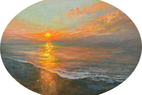 Beach Sunset By Cat Pope