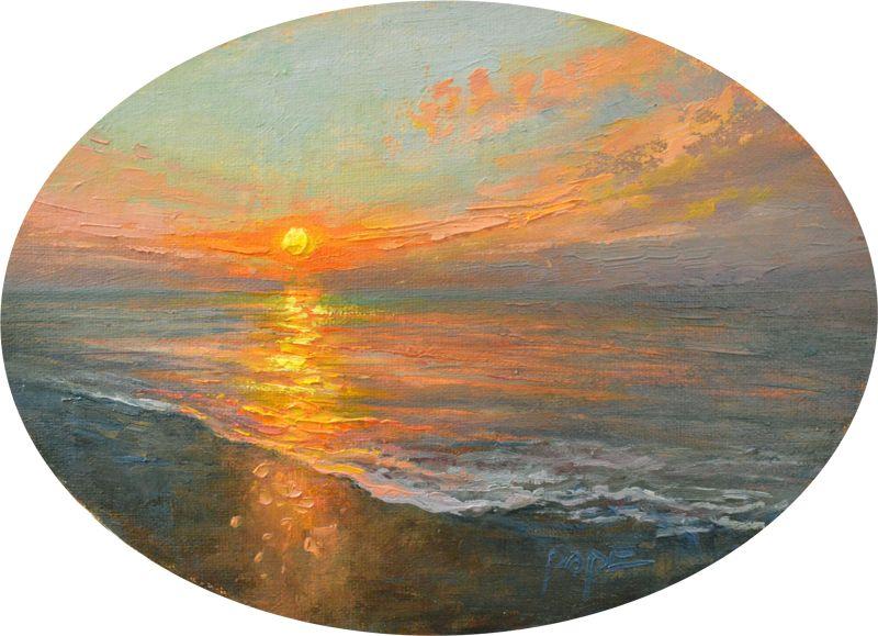 Beach Sunset By Cat Pope